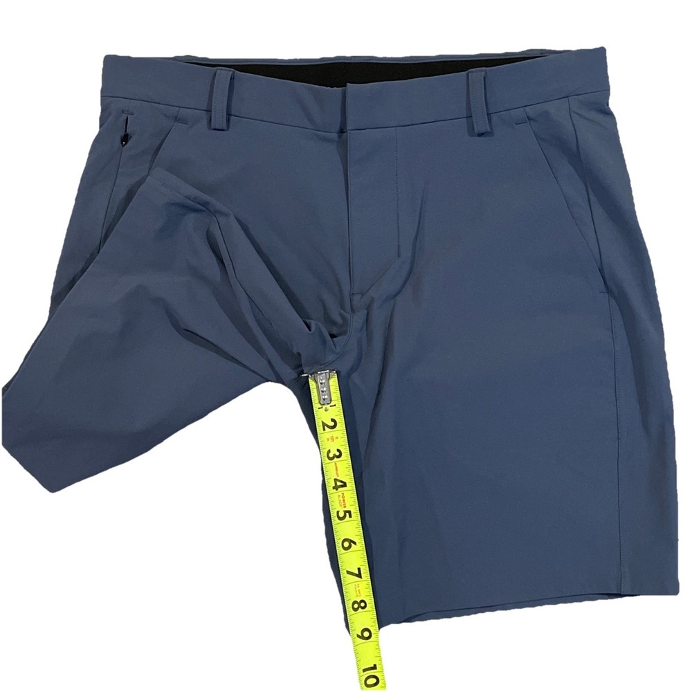 No Bull Shorts Mens 33 (34x9) Blue Golf Casual Athleisure Stretch Zip Pocket - Picture 3 of 8